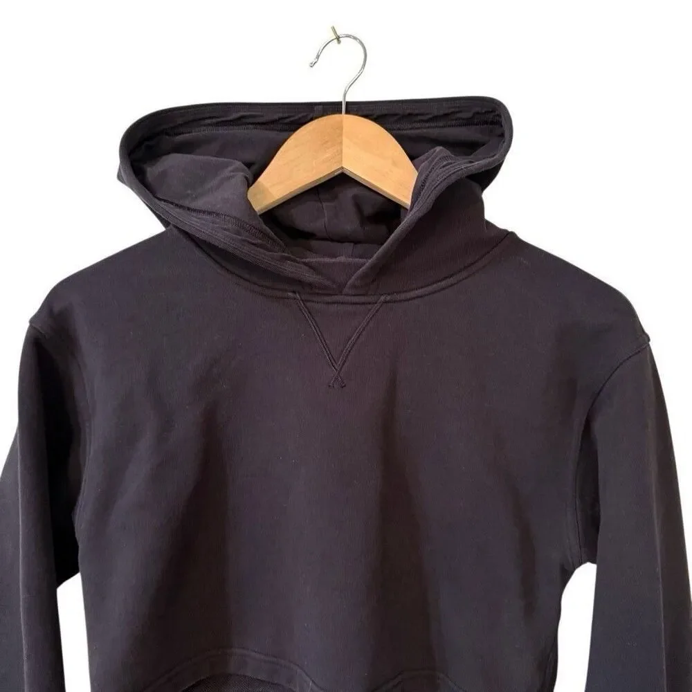 Lululemon Sweatshirt Womens 6 Black All Yours Cropped Hoodie Causal Comfort Top